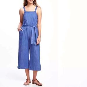 Old Navy Square Neck Wide Leg Cropped Jumpsuit